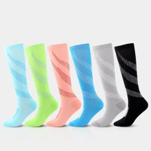 Custom Logo Made Unisex Cotton Colorful Men Compression Socks