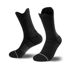 Custom Logo Men Cushioned Crew Socks Athletic Hiking Compression Running Socks