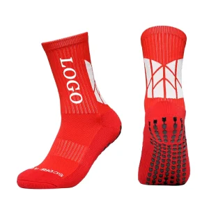 Custom Logo Men Grip Sock Football Crew Athletic Badminton Basketball Towel Bottom Non-Slip Sport Soccer Socks