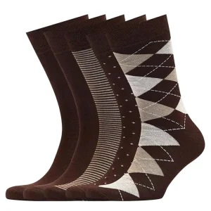 Custom Logo Mens Dress Socks Comfort Combed Cotton Classic Knitted Crew Business Socks