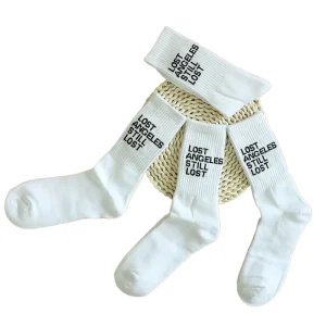 Custom Logo Men’s Long Crew Socks Cushion Running Socks Unisex Casual Basketball Socks