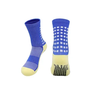 Custom Logo Men’s Sports Grip Socks Non Slip Silicon Sole Football & Running Socks with Digital Printing for Spring Season