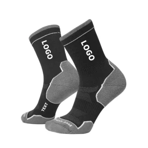 Custom Logo Merino Wool Socks for Men Moisture Wicking Outdoor Hiking Wool Socks Thick Cushioned Trekking Work Socks