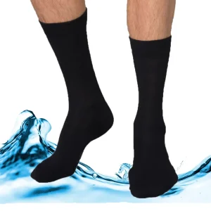Custom Logo Navy Light Spandex Tube Crew Socks Soft Cotton Thermal Winter Warm Plain Anti-Slip Terry Cushion Anti-Bacterial