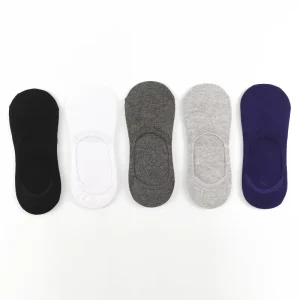 Custom Logo No Show Socks Women Summer Breathable Socks Classical Black White Grey Invisible Socks
