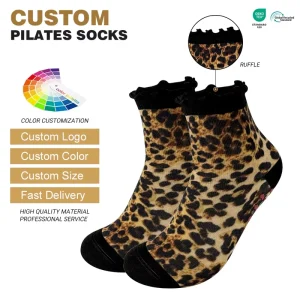 Custom Logo Non Anti Slip Yoga Socks Sport Cotton Crew Gym Grip Pilates Short Socks