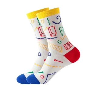 Custom Logo Novelty Cotton Crew Socks Men and Women Casual Socks Spring Holidays Breathable Socks