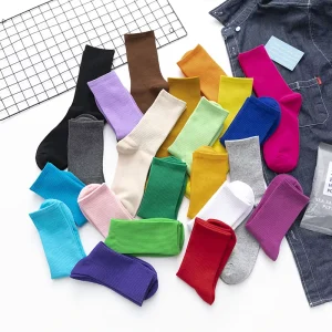 Custom Logo OEM Breathable Cotton Men’s Casual Socks Moisture Wicking Knitted Daily Wear Socks