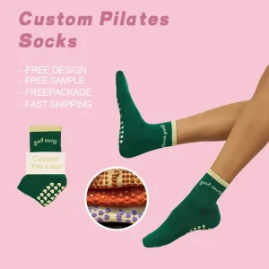 Custom Logo Pilates Grip Socks Women Non Slip Yoga Ankle Socks OEM ODM Manufacturer with Low MOQ