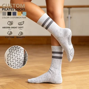 Custom Logo Pilates Socks Yoga Grip Socks Non-slip Athletic Sport Socks for Gym