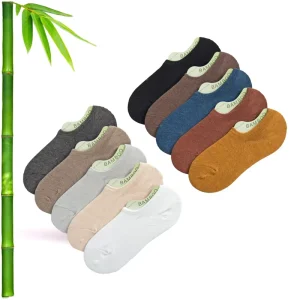 Custom Logo Plain Bamboo Fiber No Show Low Cut Silicone Anti Slip Socks Anti Bacterial and Sweat Absorbent
