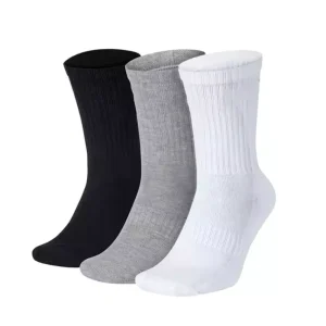 Custom Logo Plain Black White Color Sport Socken Hombre Calcetines Deportivos Plus Size Men Cotton Bamboo Socks