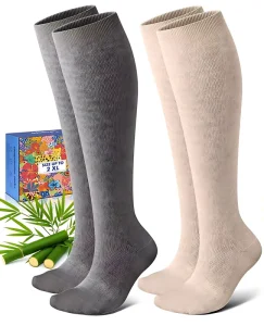 Custom Logo Pregnancy Embroidered Compression Socks Compression Running Socks 20 30mmhg Bamboo Compression Socks for Nurses