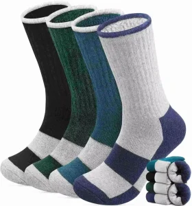 Custom Logo Printed Men’s Merino Wool Crew-Length Thermal Winter Hiking Boot Socks Heavyweight for Daily Use Digital Body Cuff