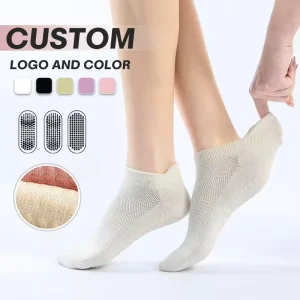 Custom Logo Professional Children’s Yoga Rope Skipping Crew Non-Slip Breathable Silicone Knitted Summer Running Socks