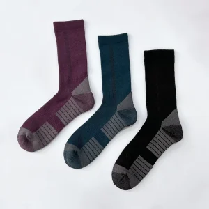 Custom Logo Pure Wool Hiking Cycling Terry Socks Warm and Breathable Sport Active Running Sport Socks