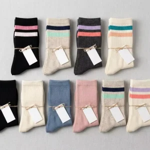 Custom Logo Quarter High Quality Women Cotton Embroidered Logo Socks Everyday Wear Breathable