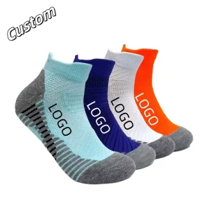 Custom Logo Running Socks Breathable Cushion Ankle Socks Arch Support Casual Basketball Socks