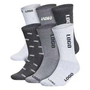 Custom Logo Socks Sport Socks Men’s Grip White Customized Socks