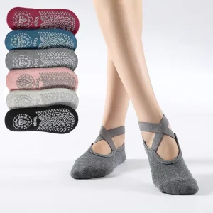 Custom Logo Soft Anti Slip Socks Cotton Non Slip Socks Custom Yoga Pilates Grip Socks