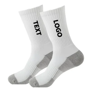 Custom Logo Sport Socks Cushioned Sole Knitted Socks Your Own Custom Design Oem Crew Sport Sock