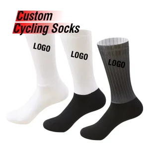 Custom Logo Sport Socks Men Crew Training Athletic Cycling Socks Breathable Knitted Running Socks With Design Logo