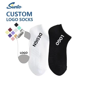 Custom Logo Sport Socks Solid Color Breathable Sweat-absorbent Cotton Soft Ankle Socks for Men Women Outdoor Sports