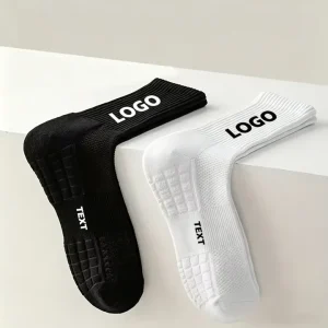 Custom Logo Sport Socks Standard Minimalist Solid Color Cotton Arch Support Terry Athletic Quick Dry Knitted Regular Socks