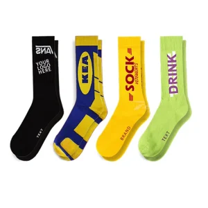 Custom Logo Sport Workout Sock Custom Design Crew Sock for Men