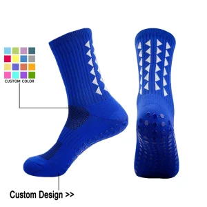Custom Logo Sports Antislip Grip Football Crew Breathable Soccer Socks