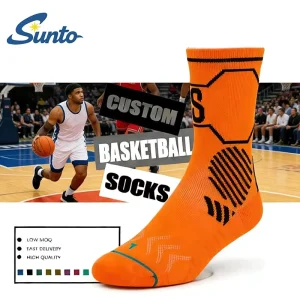 Custom Logo Sports Socks Spring Breathable Sweat Absorbent Crew Socks for Men and Women Athletic Socks Custom