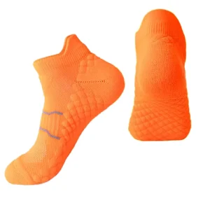 Custom Logo Thick Terry Knitted Ankle Socks Men Women Breathable Anti Slip Sports Socks Marathon Running Cycling Sport Socks