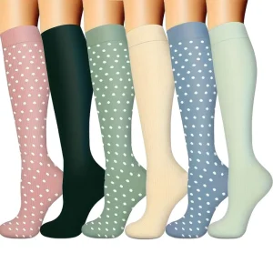 Custom Logo Unisex Anti Odor Running Cycling Adult Copper Knee High Sports Compression Socks