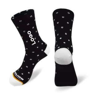 Custom Logo Unisex Crew Socks Breathable Cotton Polka Dot Casual Socks Soft Comfortable Daily Wear Socks for Men Women