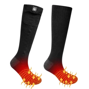 Custom Logo Unisex High Quality Coolmax Socks Thick 7.4V 2200mAh Knitted Warm Heated Feet Warmers for Outdoor Winter Sports