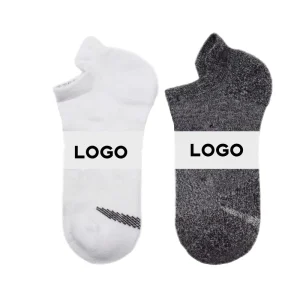 Custom Logo Unisex No Show Socks Cotton Cushioned Non Slip Athletic Running Socks for Sneakers