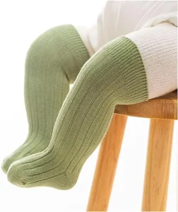 Custom Logo Winter Stocking Cotton Children Funny Kids Solid Color Baby Knee High Socks