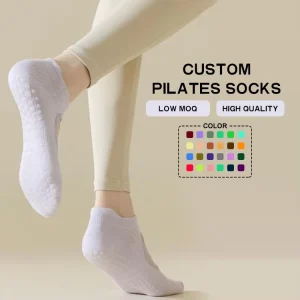 Custom Logo Women Sports Socks Low Cut Cotton Soft Non-slip Yoga Socks for Pilates Barre Dance