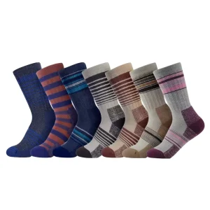 Custom Logo Women’s Merino Wool Sport Crew Ankle Socks Thick and Warm for Winter Digital Printing Knitted Technique