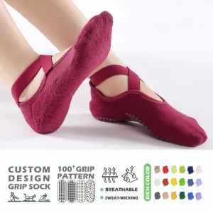 Custom Logo Yoga and Pilates Grip Sock Non slip Women’s Yoga Socks Sports Fitness Breathable Pilates Socks