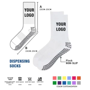Custom Made Anti-Slip Breathable Eco-Friendly Spandex Sporty Crew Socks for Daily Use with Custom Logo