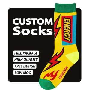 Custom Made High Quality Breathable Sports Socks for Men and Women With Custom Logo Design for Running Basketball Football