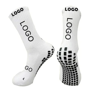 Custom Made Logo Anti Slip Socks For Kids Youth Men Grip Sock Football Soccer Crew Long Athletic Sport Grip Socks