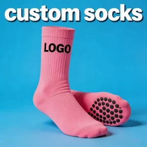 Custom Made Logo Crew Socks Soft Breathable Elastic Anti Slip Ruffle Cute Solid Yoga Pilates Grip Socks For Youth & Children