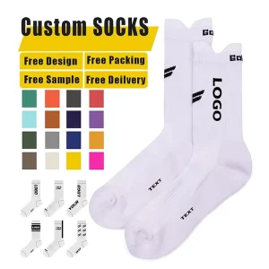 Custom Made Mens Tennis Elite Basketball Sports Socks White Color Baseball Running Socks with Custom Logo