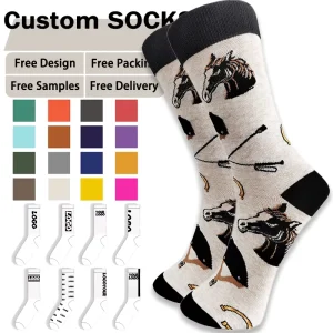 Custom Made Socks with Personalized Logo for Men and Women High Quality Cotton Ankle Socks for Gym and Sports Socks