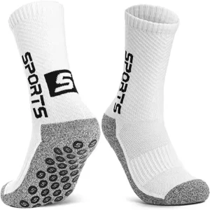 Custom Men High Quality Football Soccer Sports Grip Socks and Fashion Design Anti Slip Basketball Crew Socks