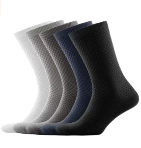 Custom Men Socks Bamboo Fiber Long Soft Casual Breathable Anti bacterial Crew Bamboo Work Socks