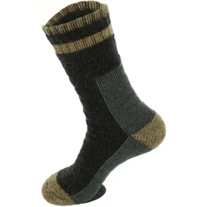Custom Men’s Alpaca Wool Thermal Work Socks for Winter Outdoor Activities Casual Style with Logo on Bottom and Body