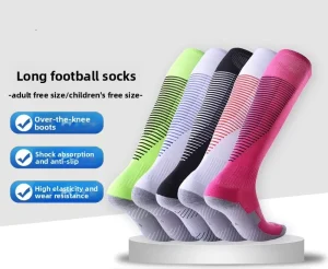 Custom Men’s Autumn Sports Knee High Socks with Cuff Logo Knitted for Baseball Football & Soccer Youth & Adult Sizes